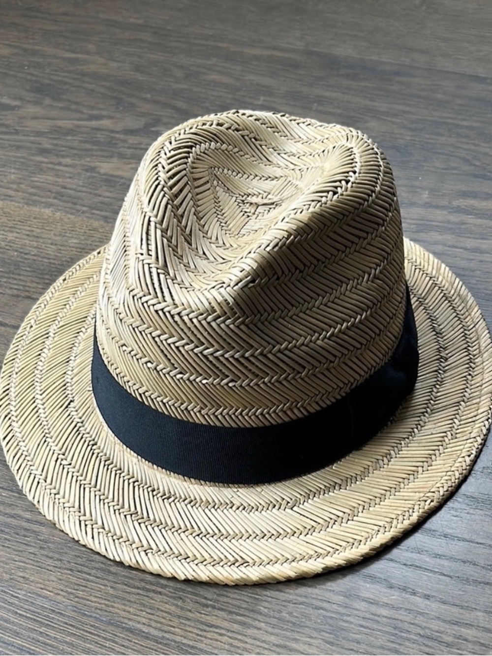 Brixton Natural Straw Fedora with Black Band